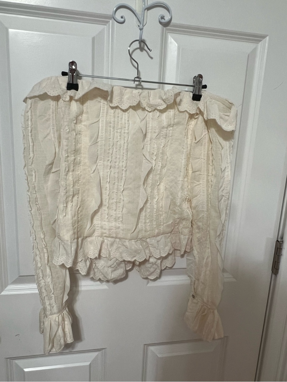 Ivory Ruffled Blouse - Picture 7 of 7
